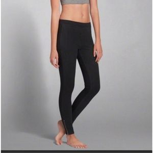 ABERCROMBIE & FITCH Zip Hem Black Leggings
